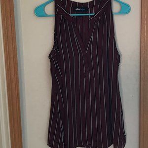 V-neck burgundy top